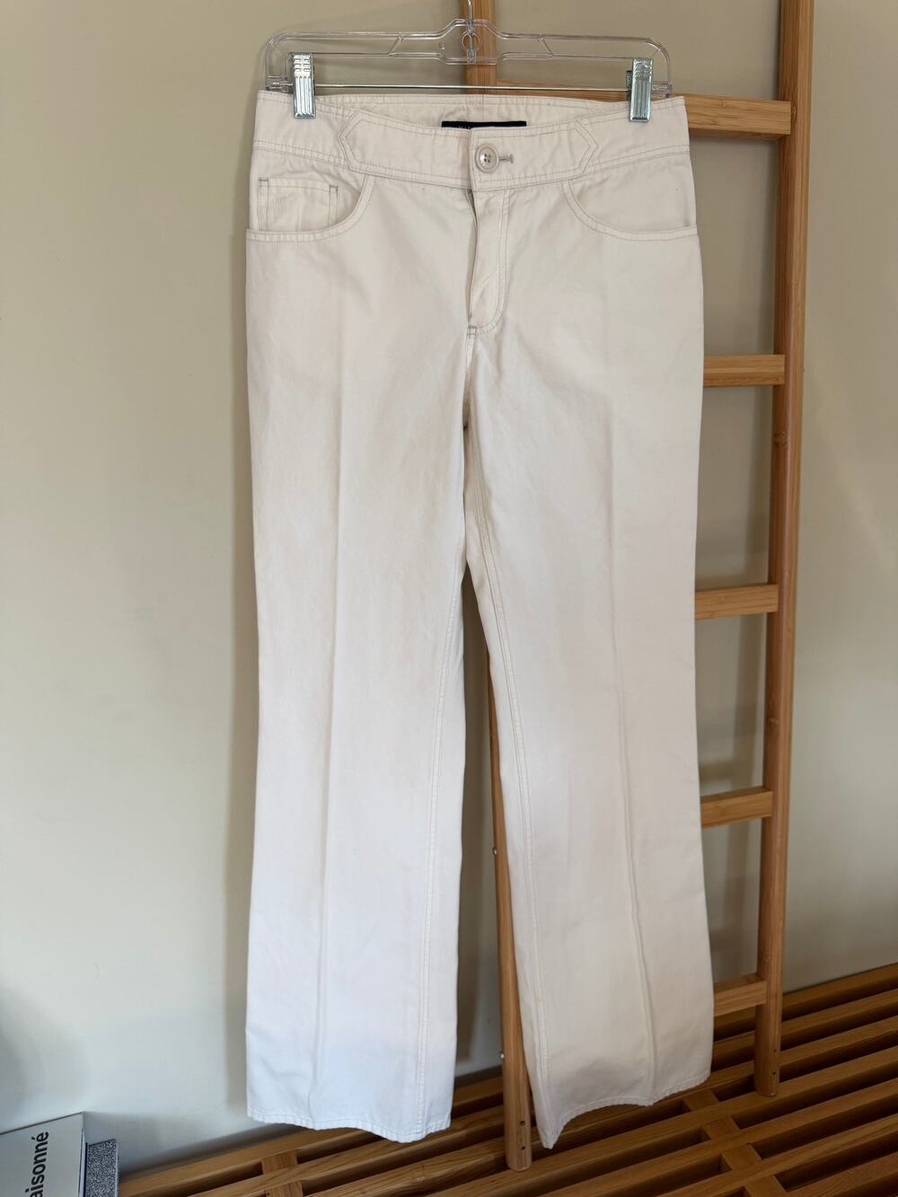 Vintage Y2K Marc Jacobs White Cotton Wide Leg Pants Size 6